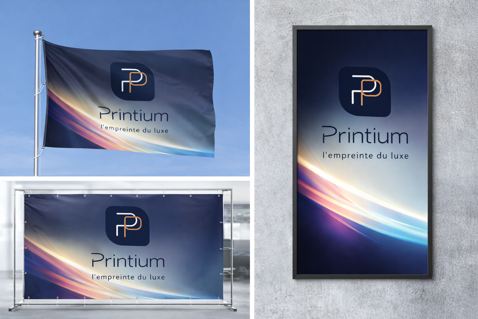 flag bâche affiche design
