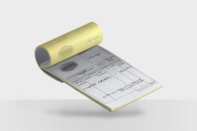 carnet NCR impression