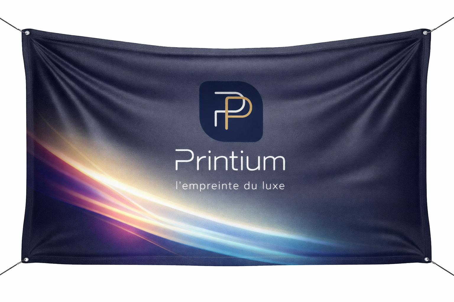 installation flag bâche affiche