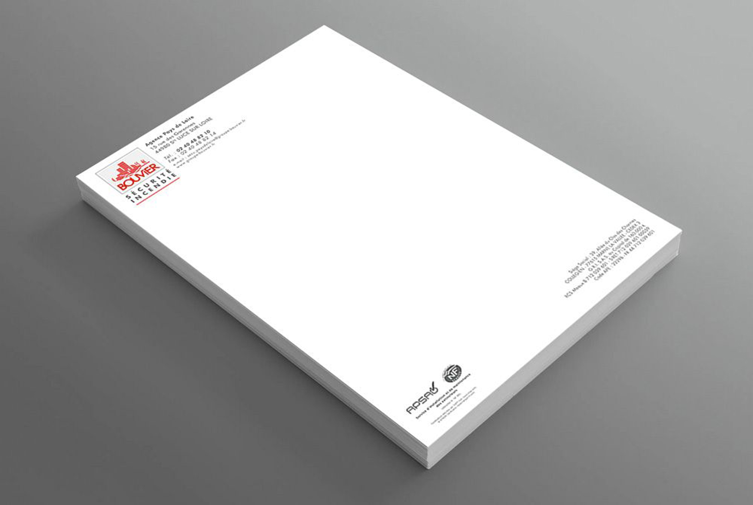 papier en-tête personnalisé